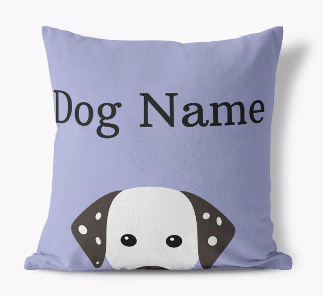 {dogsName}'s Icon & Name: Personalized {breedFullName} Canvas Pillow